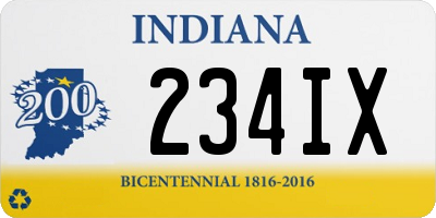 IN license plate 234IX