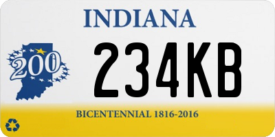 IN license plate 234KB