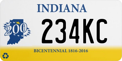 IN license plate 234KC