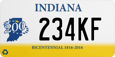 IN license plate 234KF