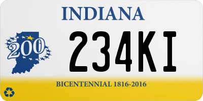 IN license plate 234KI