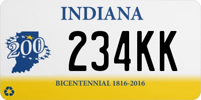 IN license plate 234KK