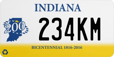 IN license plate 234KM