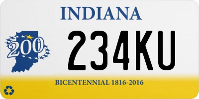 IN license plate 234KU