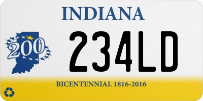 IN license plate 234LD