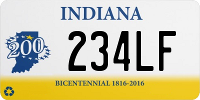 IN license plate 234LF