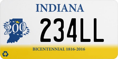 IN license plate 234LL