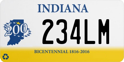 IN license plate 234LM