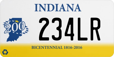 IN license plate 234LR