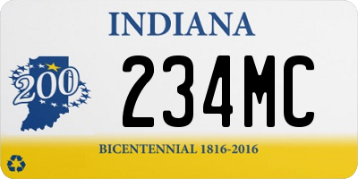 IN license plate 234MC