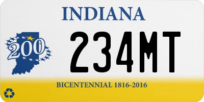 IN license plate 234MT