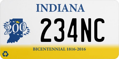 IN license plate 234NC