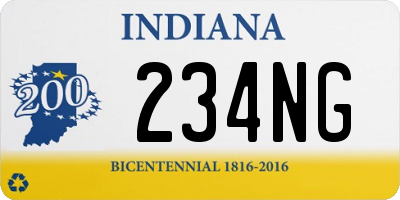 IN license plate 234NG