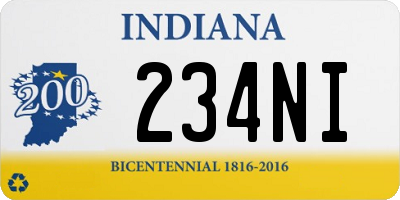 IN license plate 234NI