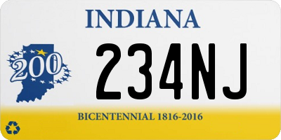 IN license plate 234NJ