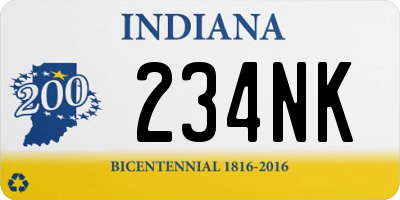 IN license plate 234NK