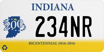 IN license plate 234NR