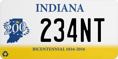 IN license plate 234NT