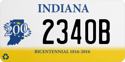 IN license plate 234OB