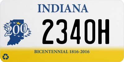 IN license plate 234OH