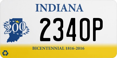 IN license plate 234OP