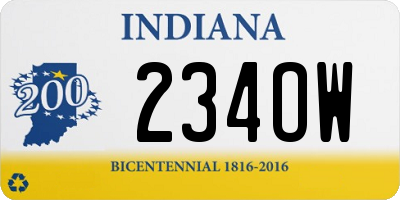 IN license plate 234OW