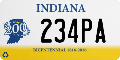 IN license plate 234PA