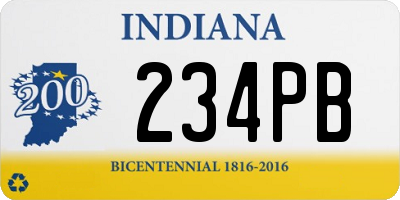 IN license plate 234PB