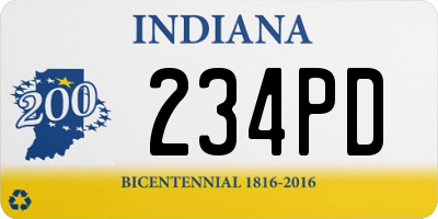 IN license plate 234PD