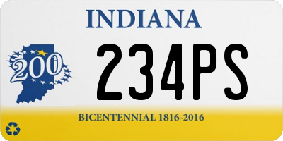 IN license plate 234PS