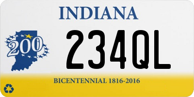 IN license plate 234QL