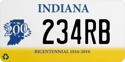 IN license plate 234RB