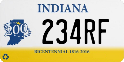 IN license plate 234RF