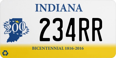 IN license plate 234RR