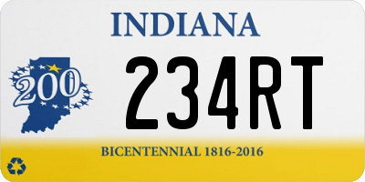 IN license plate 234RT