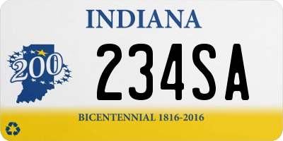 IN license plate 234SA