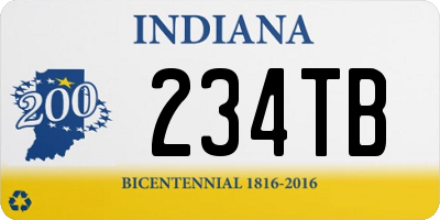 IN license plate 234TB