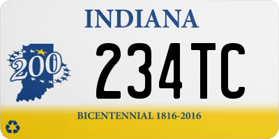 IN license plate 234TC