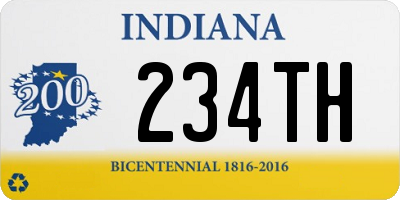 IN license plate 234TH