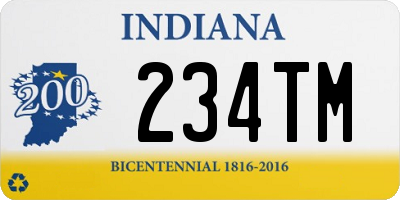 IN license plate 234TM