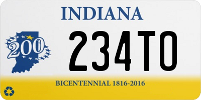 IN license plate 234TO