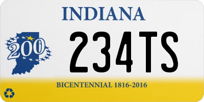 IN license plate 234TS