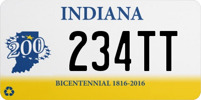 IN license plate 234TT