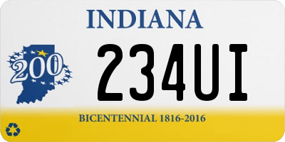 IN license plate 234UI