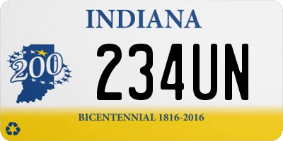 IN license plate 234UN