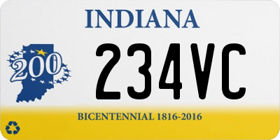 IN license plate 234VC