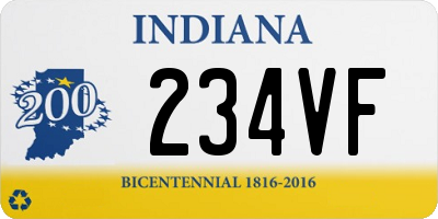 IN license plate 234VF