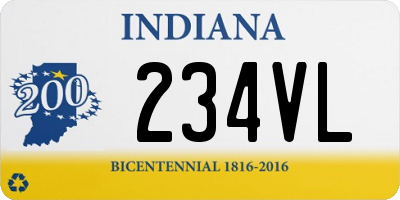 IN license plate 234VL