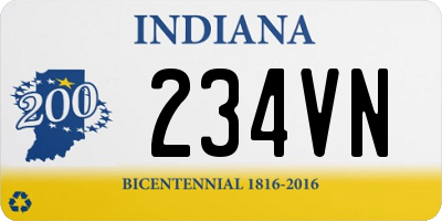 IN license plate 234VN