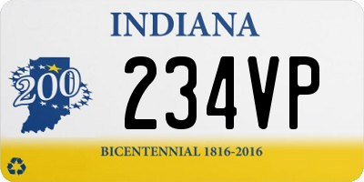IN license plate 234VP